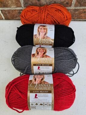 Lion Brand Vanna's Choice YARN 4 New Mix Lot Skeins Crochet Knit DIY Craft GIFT